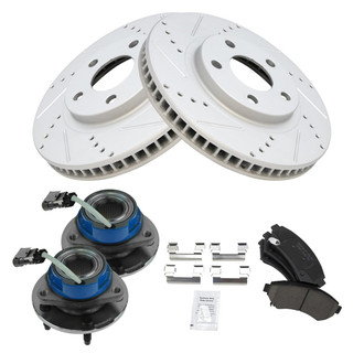 TRQ® - Performance Ceramic Brake Kit with Hub Assemblies