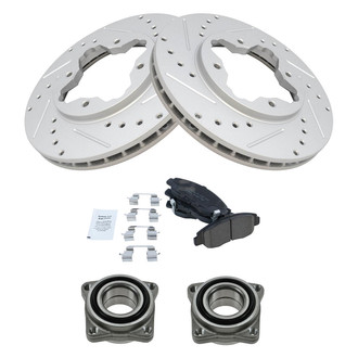 TRQ® - Performance Ceramic Front Brake Kit with Hub Assemblies