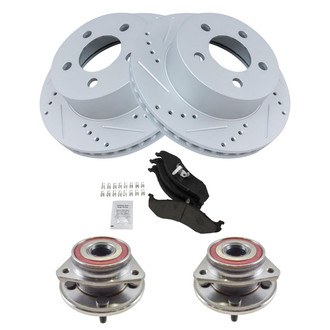 TRQ® - Performance Ceramic Brake Kit with Hub Assemblies