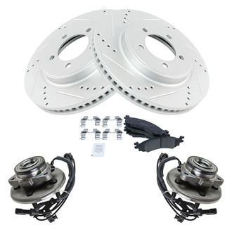 TRQ® - Performance Ceramic Brake Kit with Hub Assemblies