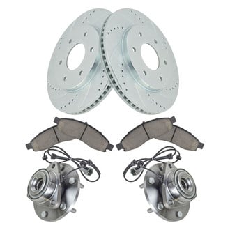 TRQ® - Performance Ceramic Front Brake Kit with Hub Assemblies