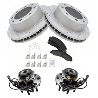 TRQ® - Performance Ceramic Brake Kit with Hub Assemblies