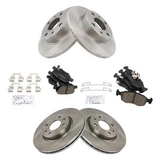 TRQ® - Front and Rear Disc Brake Kit with Ceramic Pads