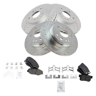 TRQ® - Performance Semi-Metallic Brake Kit