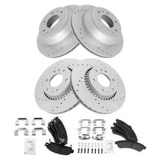 TRQ® - Performance Semi-Metallic Brake Kit