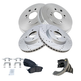 TRQ® - Performance Semi-Metallic Brake Kit with Drum and Shoes