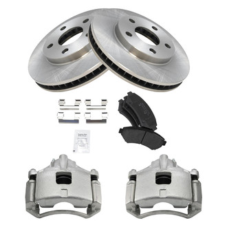 TRQ® - Disc Brake Kit with Semi-Metallic Pads and Calipers