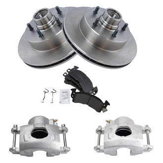 TRQ® - Front Disc Brake Kit with Semi-Metallic Pads and Calipers