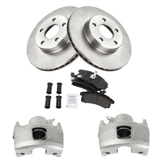 TRQ® - Front Disc Brake Kit with Semi-Metallic Pads and Calipers