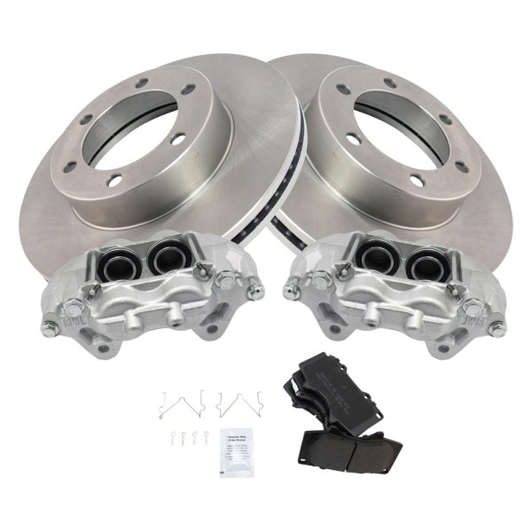 TRQ® - Front Disc Brake Kit with Semi-Metallic Pads and Calipers