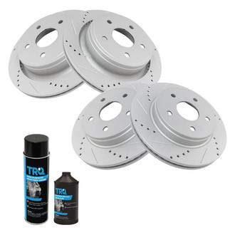 TRQ® - Performance Cross Drilled and Slotted Disc Brake Rotors