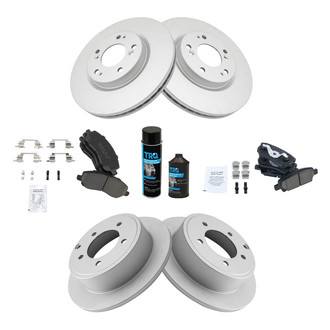 TRQ® - Front and Rear Disc Brake Kit with Ceramic Pads