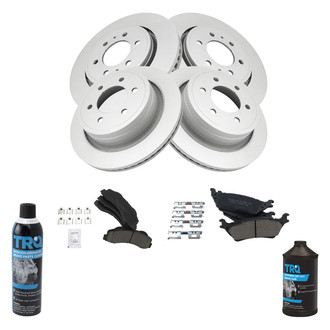 TRQ® - Front and Rear Disc Brake Kit with Ceramic Pads