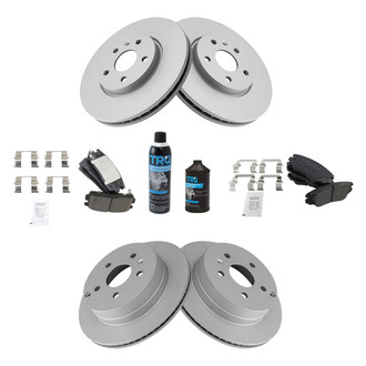 TRQ® - Front and Rear Disc Brake Kit with Ceramic Pads