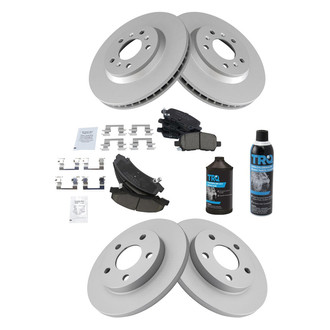 TRQ® - Front and Rear Disc Brake Kit with Ceramic Pads
