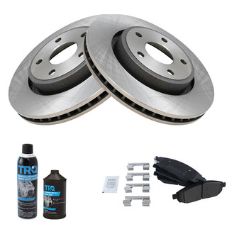 TRQ® - Front Disc Brake Kit with Semi-Metallic Pads