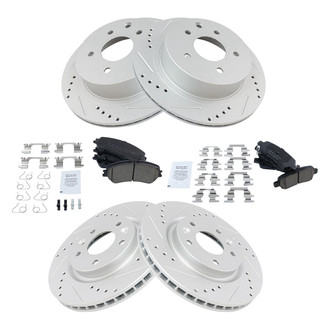 TRQ® - Performance Ceramic Front and Rear Brake Kit