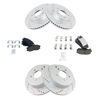 TRQ® - Performance Ceramic Front and Rear Brake Kit