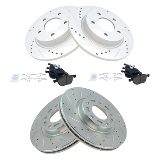 TRQ® - Performance Ceramic Front and Rear Brake Kit