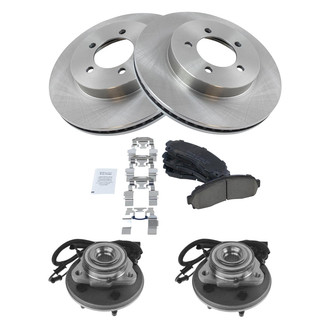 TRQ® - Disc Brake Kit with Ceramic Pads and Hub Assemblies