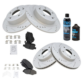 TRQ® - Performance Semi-Metallic Front and Rear Brake Kit