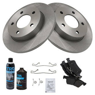 TRQ® - Rear Disc Brake Kit with Semi-Metallic Pads