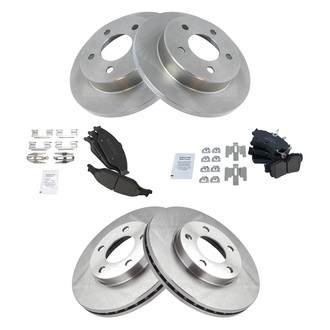 TRQ® - Front and Rear Disc Brake Kit with Ceramic Pads