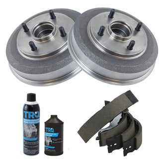 TRQ® - Rear Drum Brake Kit with Hub Assemblies