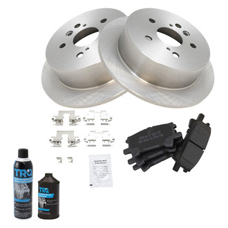 TRQ® - Rear Disc Brake Kit with Semi-Metallic Pads