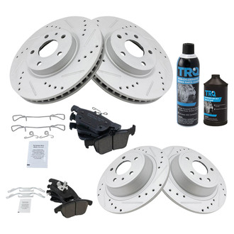 TRQ® - Performance Ceramic Front and Rear Brake Kit