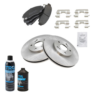 TRQ® - Front Disc Brake Kit with Semi-Metallic Pads