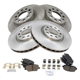 TRQ® - Front and Rear Disc Brake Kit with Ceramic Pads