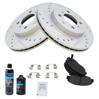 TRQ® - Performance Semi-Metallic Front Brake Kit
