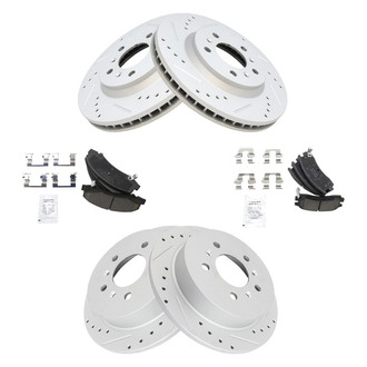 TRQ® - Performance Ceramic Front and Rear Brake Kit