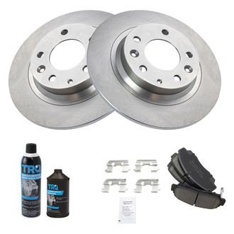 TRQ® - Rear Disc Brake Kit with Semi-Metallic Pads