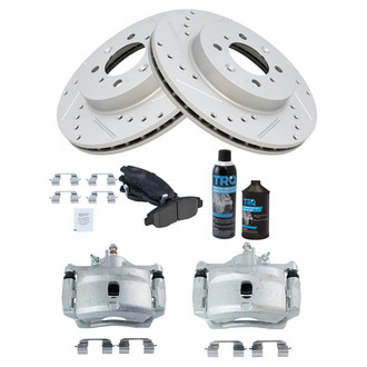 TRQ® - Performance Ceramic Front Brake Kit with Calipers