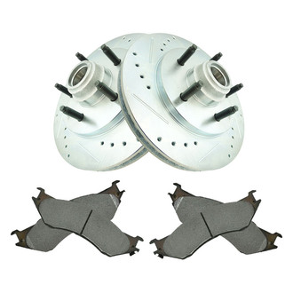 TRQ® - Performance Semi-Metallic Front Brake Kit