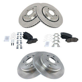 TRQ® - Front and Rear Disc Brake Kit with Ceramic Pads
