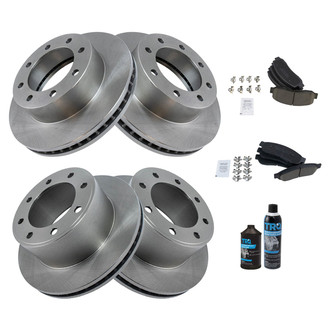TRQ® - Front and Rear Disc Brake Kit with Ceramic Pads