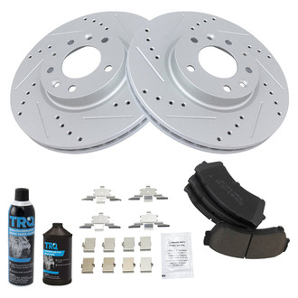 TRQ® - Performance Ceramic Front Brake Kit