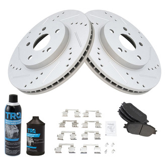TRQ® - Performance Semi-Metallic Front Brake Kit