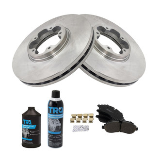 TRQ® - Front Disc Brake Kit with Semi-Metallic Pads