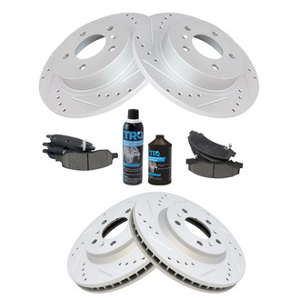 TRQ® - Performance Ceramic Front and Rear Brake Kit