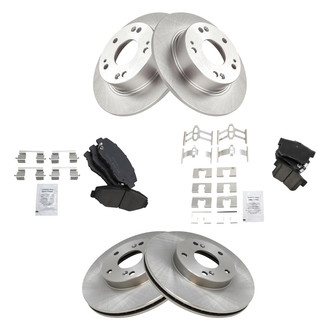 TRQ® - Front and Rear Disc Brake Kit with Ceramic Pads
