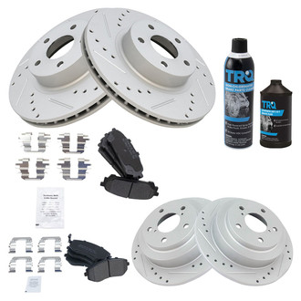 TRQ® - Performance Semi-Metallic Front and Rear Brake Kit