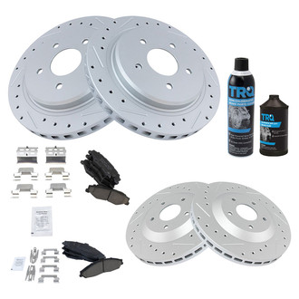 TRQ® - Performance Ceramic Front and Rear Brake Kit