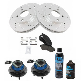TRQ® - Performance Ceramic Brake Kit with Hub Assemblies
