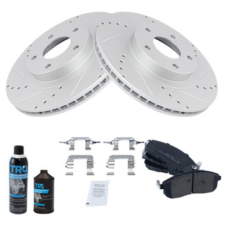TRQ® - Performance Semi-Metallic Front Brake Kit