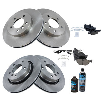 TRQ® - Front and Rear Disc Brake Kit with Ceramic Pads