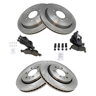 TRQ® - Front and Rear Disc Brake Kit with Ceramic Pads
